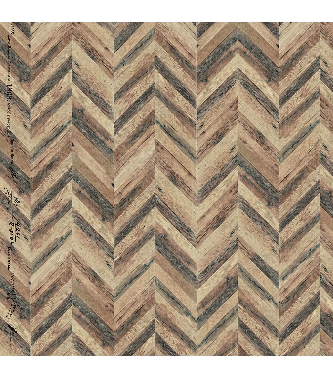 American Crafts Everyday Single-Sided Cardstock 12"X12"-Wood Herringbone